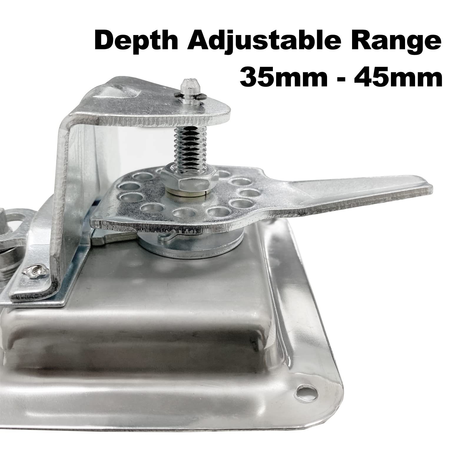 2 Pack Stainless Steel T-Latch Handle Lock with Keys - Heavy Duty RV Camper Trailer Toolbox Door Replacement Lock - Weatherproof for Outdoor Use on Trucks, Trailers & Storage Boxes