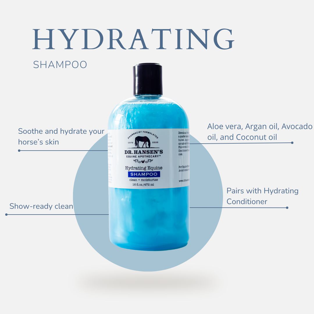 Dr. Hansen's Hydrating Equine Shampoo for Horses - Moisturizing & Gentle Horse Wash with Natural Ingredients - Perfect for Show Prep, Post-Workout & Daily Grooming