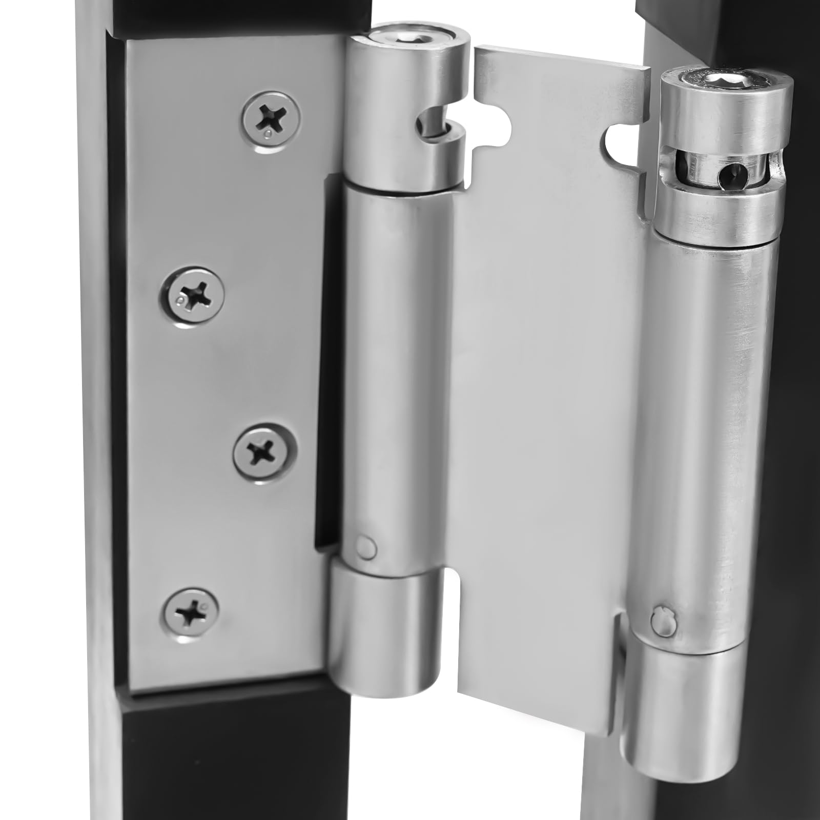 Solid Wood Swinging Cafe Doors - 35.4x35.4 Inch Black Saloon Style Doors with 3 Spring Hinges for Restaurants, Bars, Kitchens & Western Decor