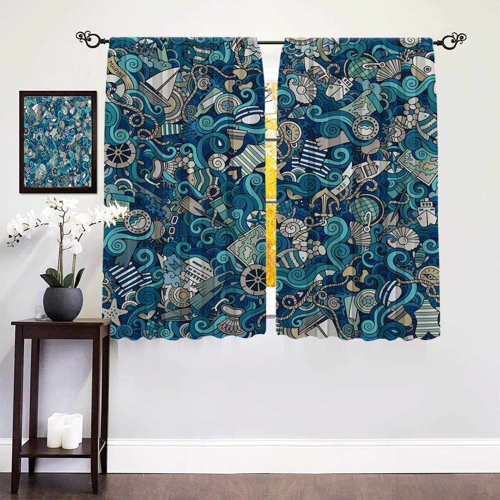 Thermal Insulated Blackout Curtains for Bedroom - 55