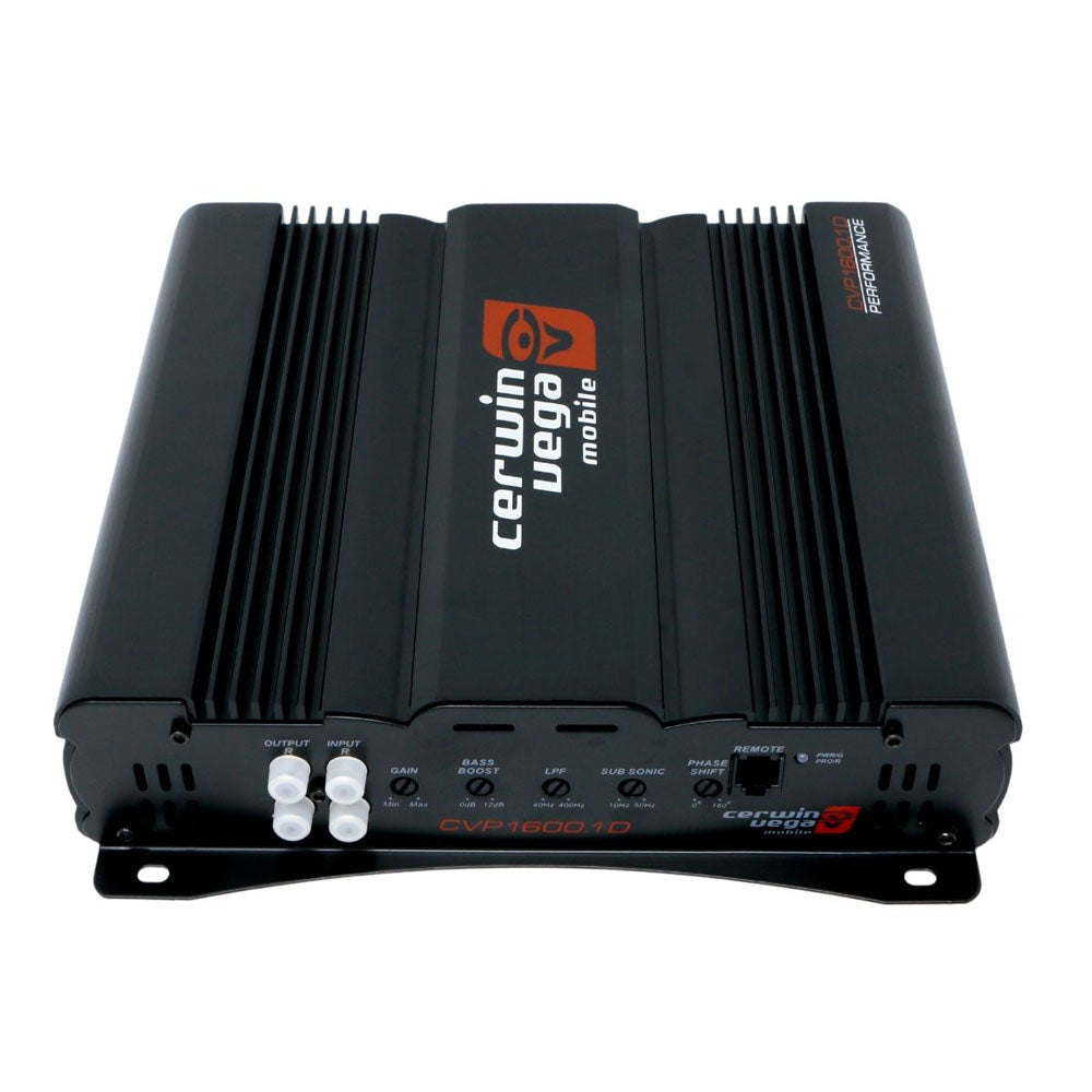 Cerwin Vega CVP1600.1D Monoblock Class A/B Car Amplifier - 1600W Max Power, 2 Ohm Stable, CVP Series - Perfect for Car Audio Systems & Bass Boost