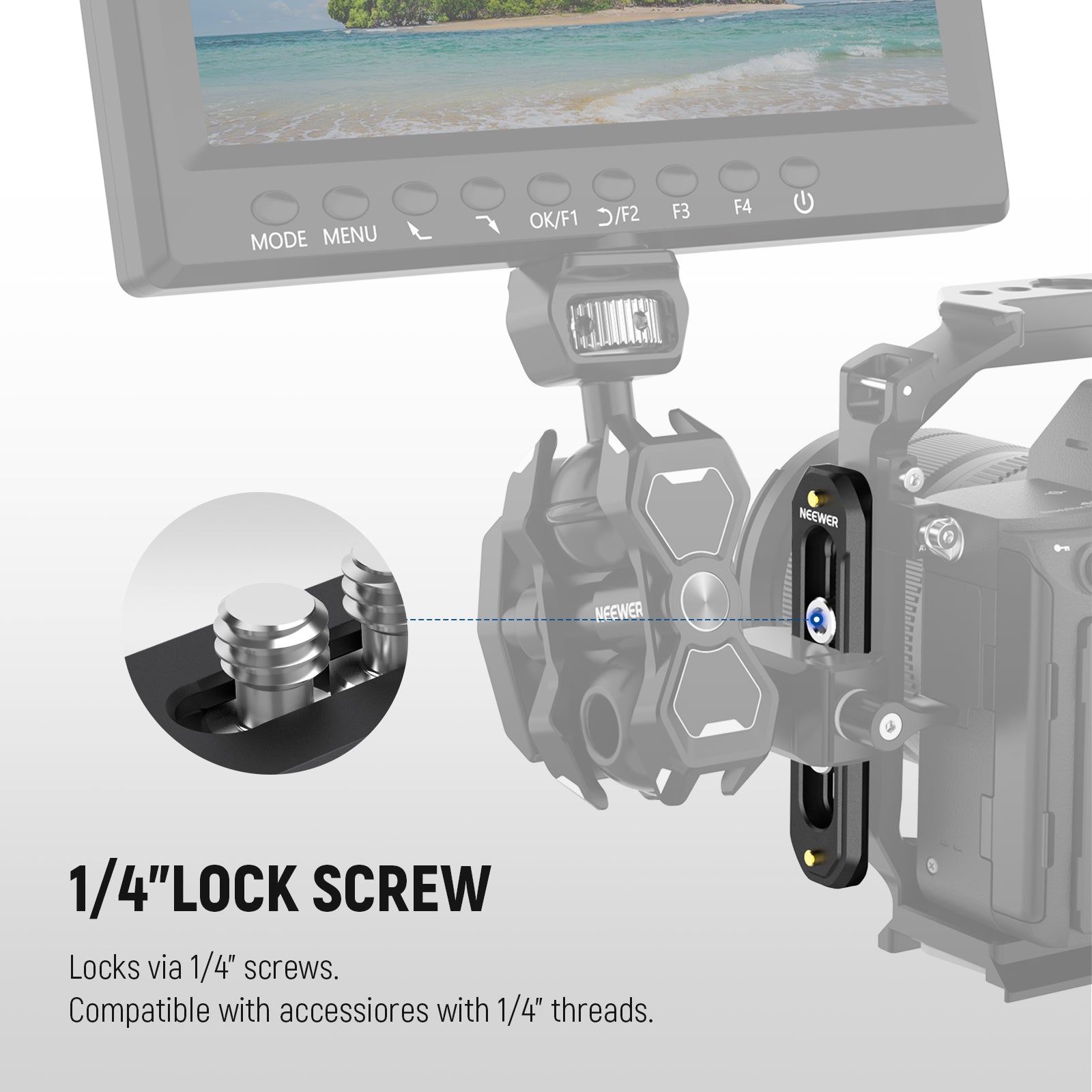NEEWER UA007 Quick Release Mini NATO Rail Mount - Compatible with Picatinny & Weaver Rails - Perfect for Scopes, Lasers & Tactical Accessories