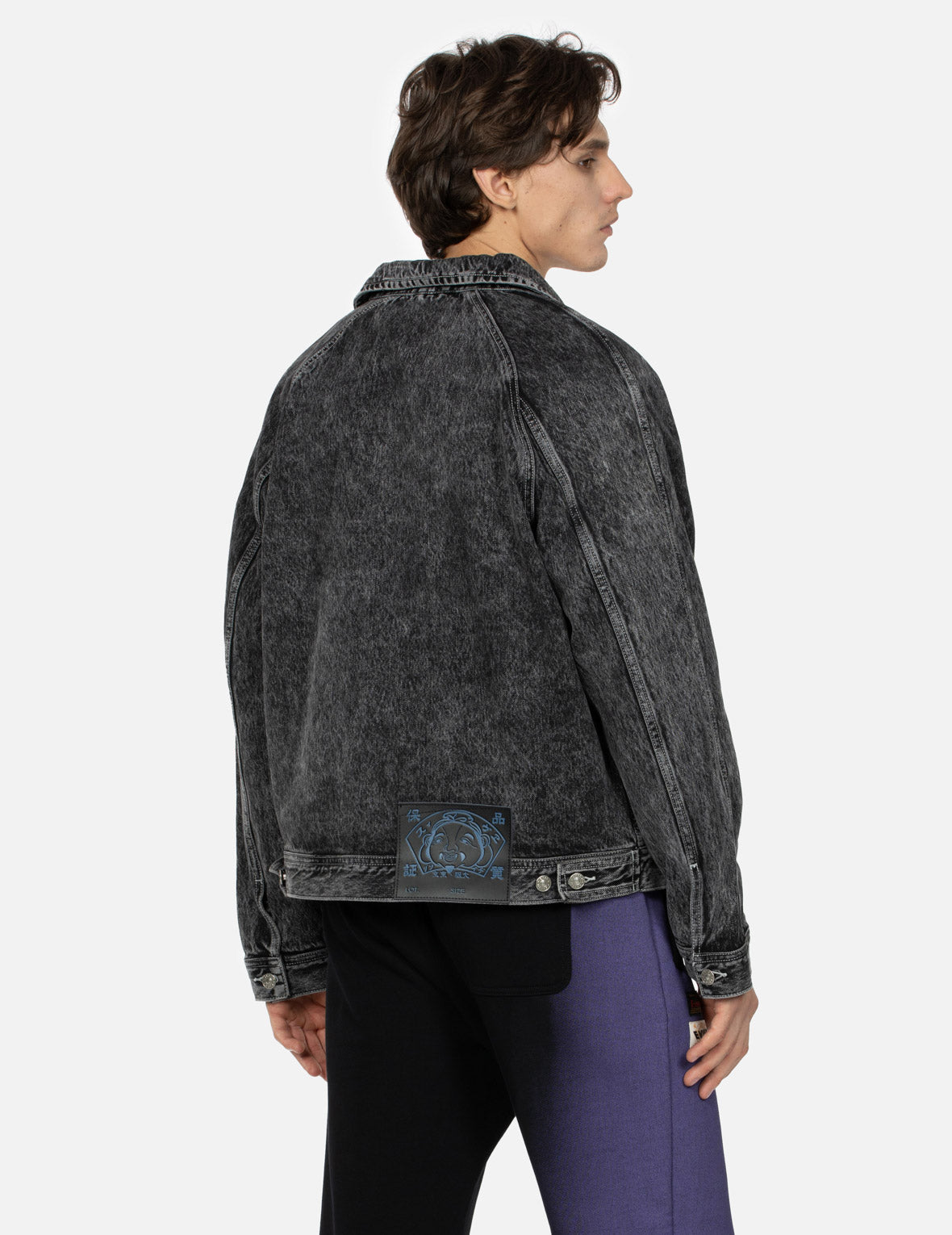 Stylish Loose Fit Denim Jacket with Graphic Print & Seagull Design - Trendy Streetwear for Casual Outings & Music Festivals
