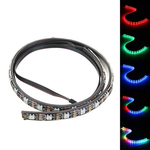 Coolmoon 50cm Magnetic RGB LED Strip Light with 30 LEDs - Color Changing PC Case Lighting for Gaming Setup, Room Decor & Computer Accessories
