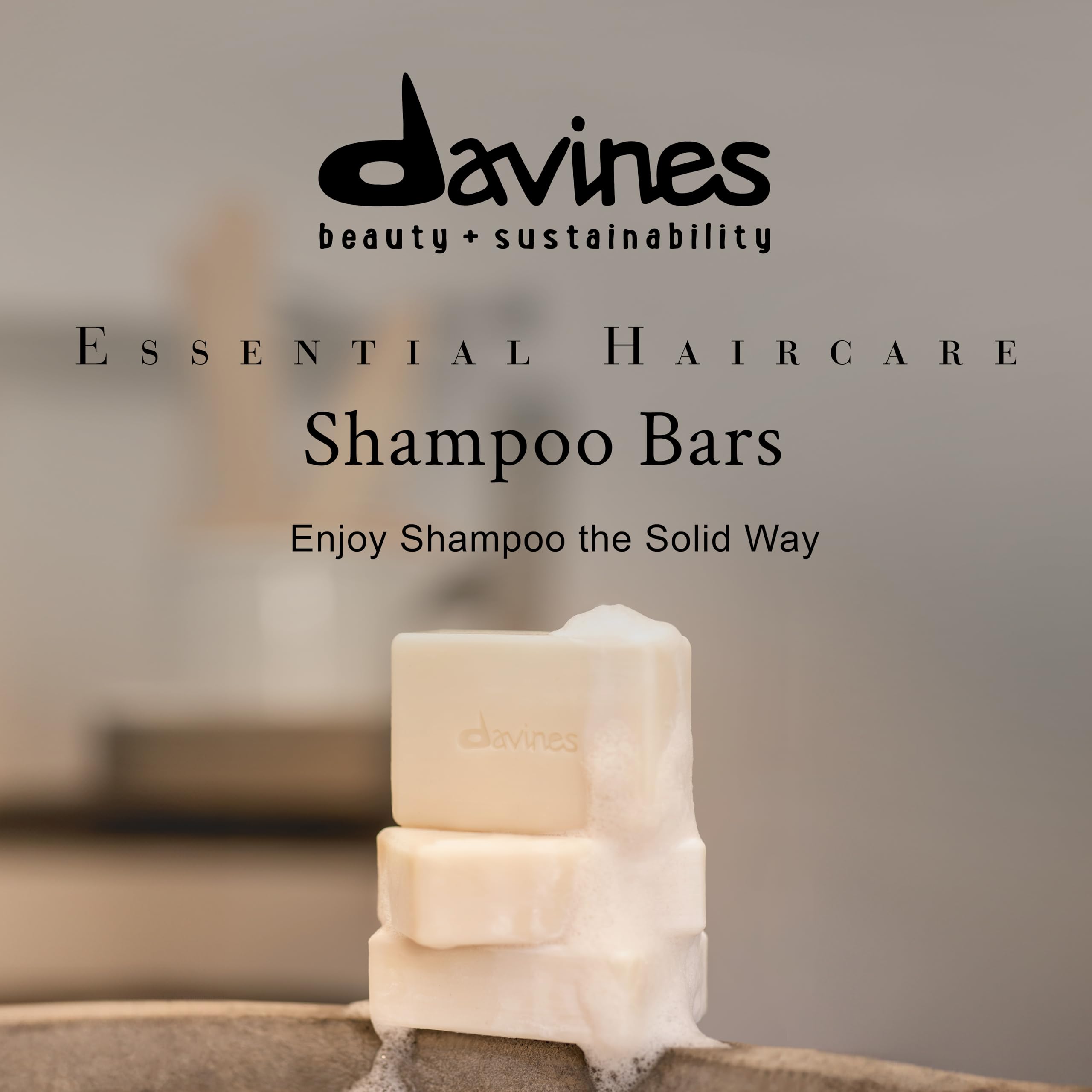 Davines Solid Cleansing Shampoo Bar & Body Wash Bar - 100% FSC Paper Wrapped, Recyclable with Aluminum Case Holder | Eco-Friendly Hair & Skin Care for Travel, Gym & Zero-Waste Lifestyle