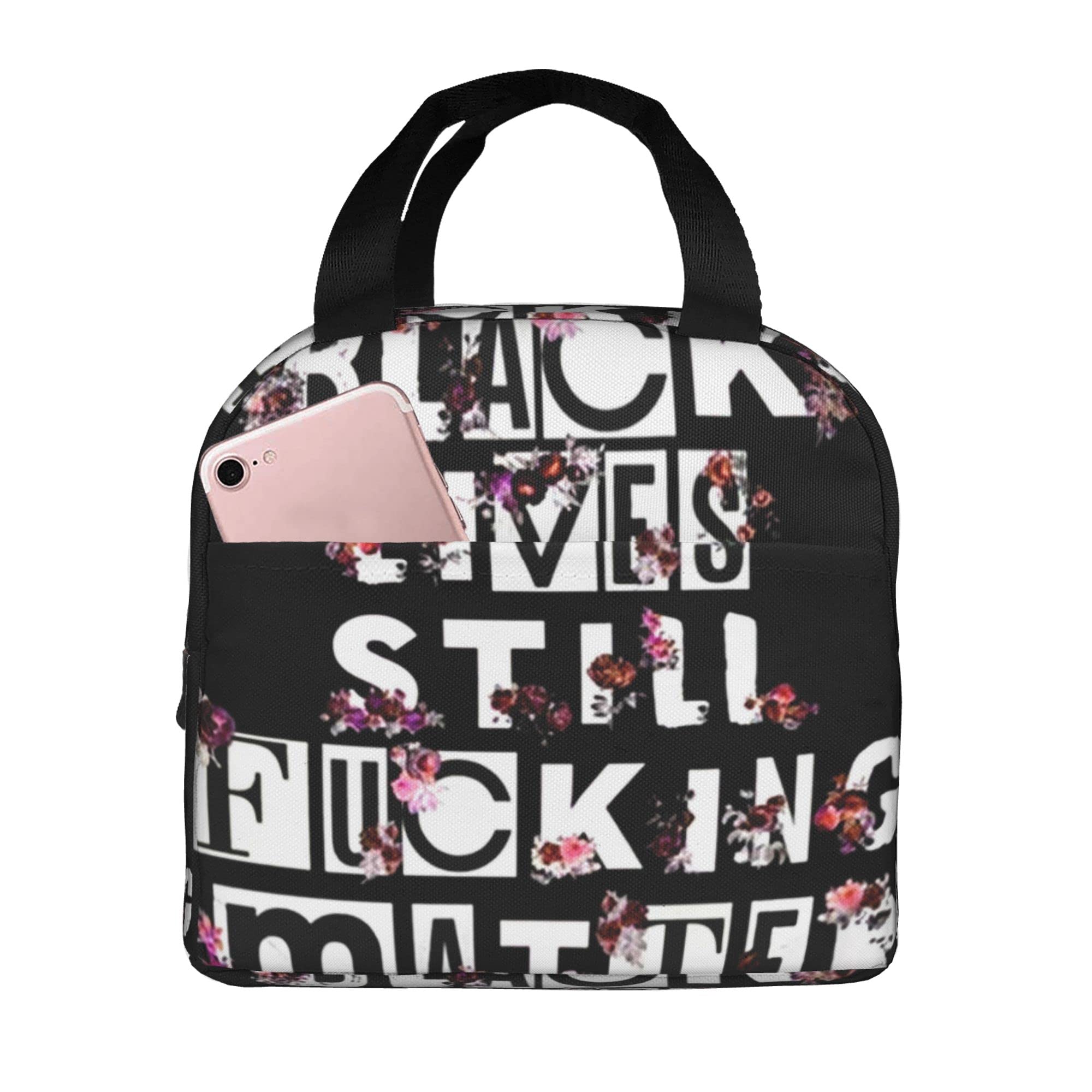 BLM Black Lives Still Matter Insulated Lunch Box - Water-Resistant Thermal Cooler Bag for Kids, Women & Men - Perfect for School, Work, Picnics, Travel, Boating, Beach & Fishing