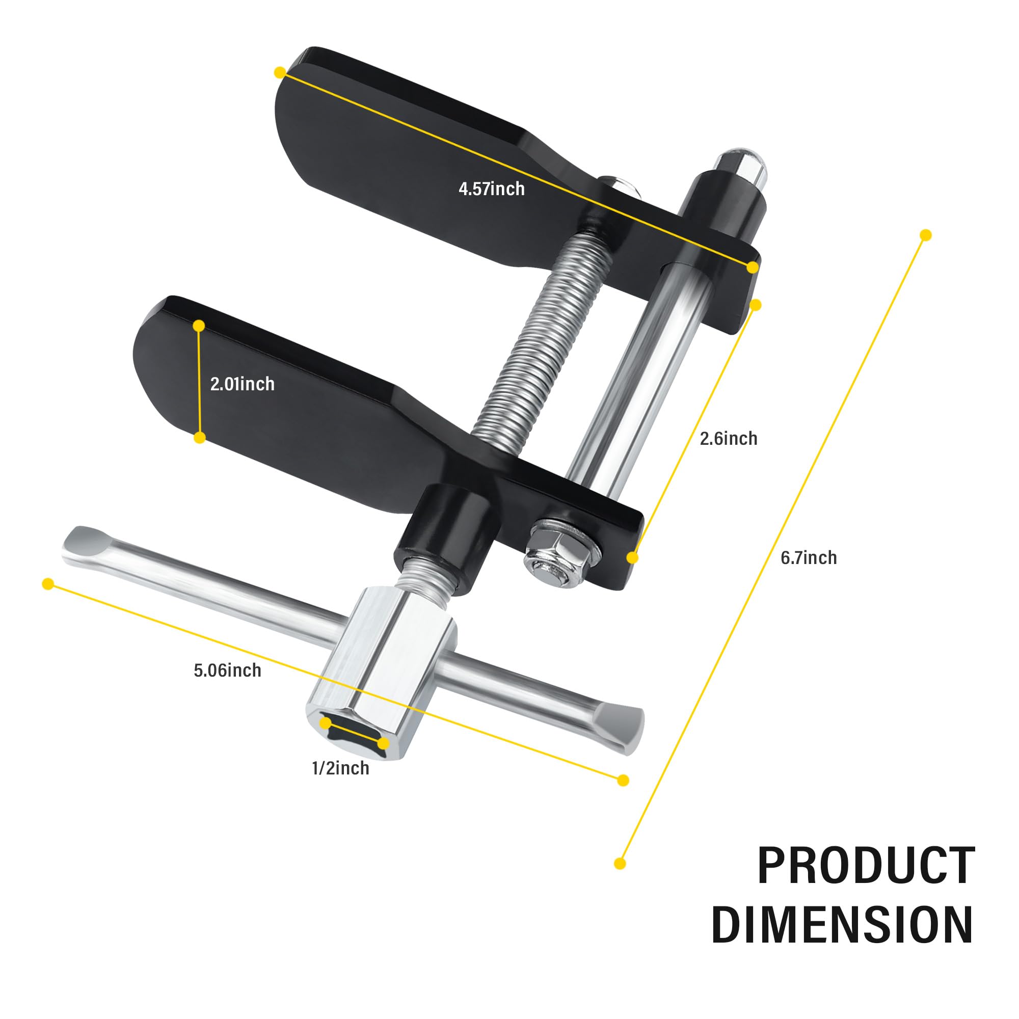 Heavy Duty Universal Brake Caliper Compression Tool Kit - Professional Automotive Brake Piston Compressor & Pad Spreader for Car Maintenance - Perfect for DIY Brake Repair, Pad Replacement & Caliper Service