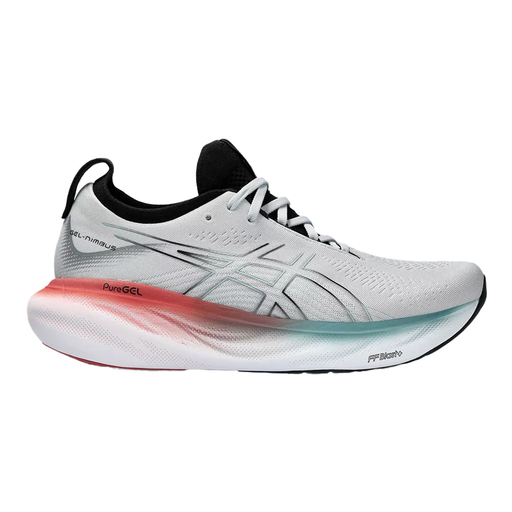 ASICS Gel-Nimbus 25 Men's Running Shoes - Piedmont Grey/Foggy Teal - Size 13 D Medium - Premium Cushioned Road Running Shoes for Marathon Training & Daily Jogging