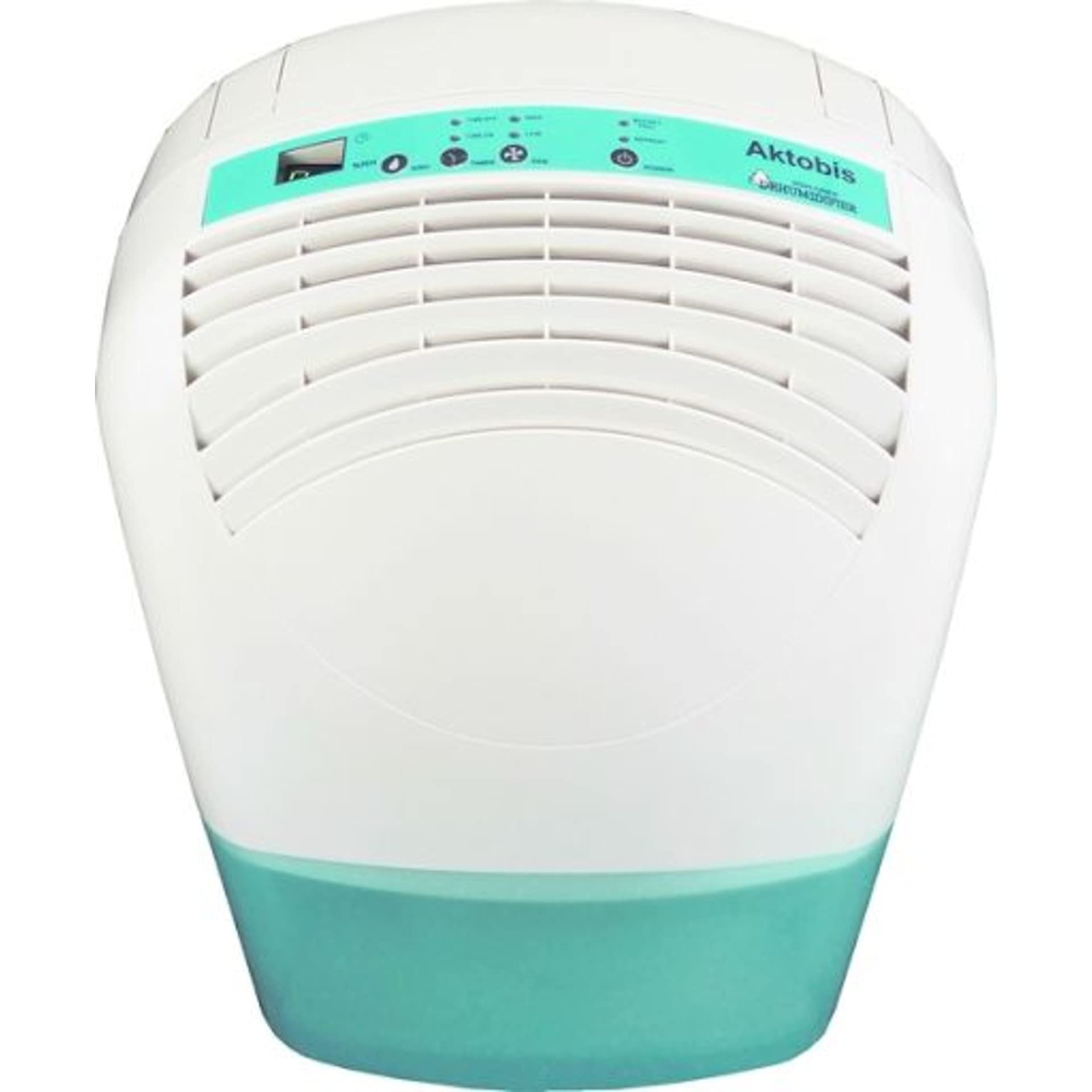 Aktobis WDH-520EB Dehumidifier - 25L/Day Capacity, Digital Display, White/Turquoise - Perfect for Basements, Bathrooms & Home Moisture Control