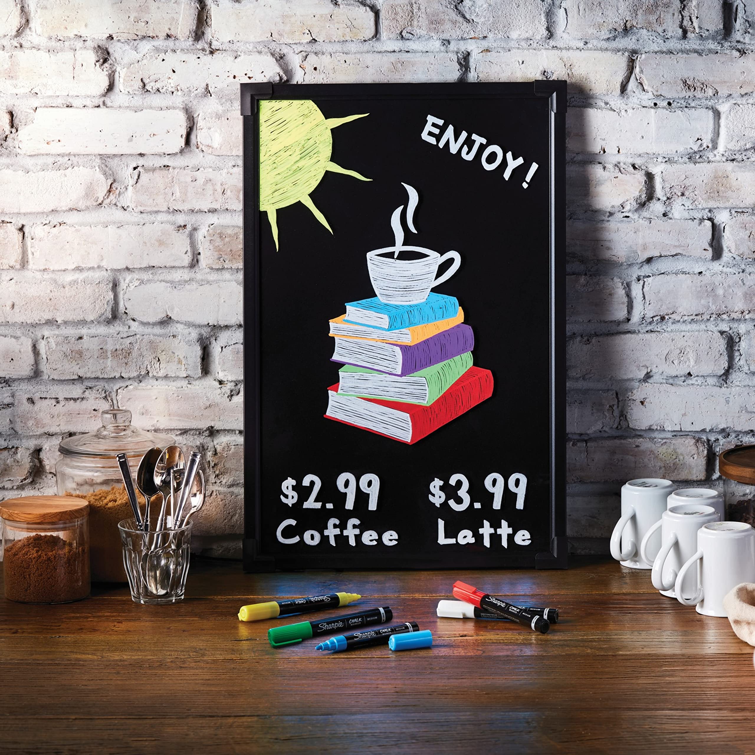 SHARPIE Chalk Markers - Wet Erase Whiteboard Markers, 2-Pack - Perfect for Restaurants, Classrooms & DIY Projects
