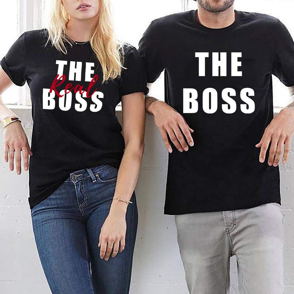 Boss Couple Shirts - Matching His & Hers T-Shirts for Couples | Date Night Outfits