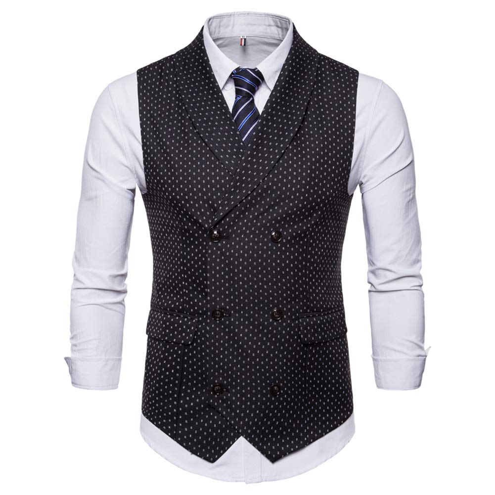 Men's Slim Fit Dress Vest - Plaid/Striped Waistcoat for Formal Wear & Office