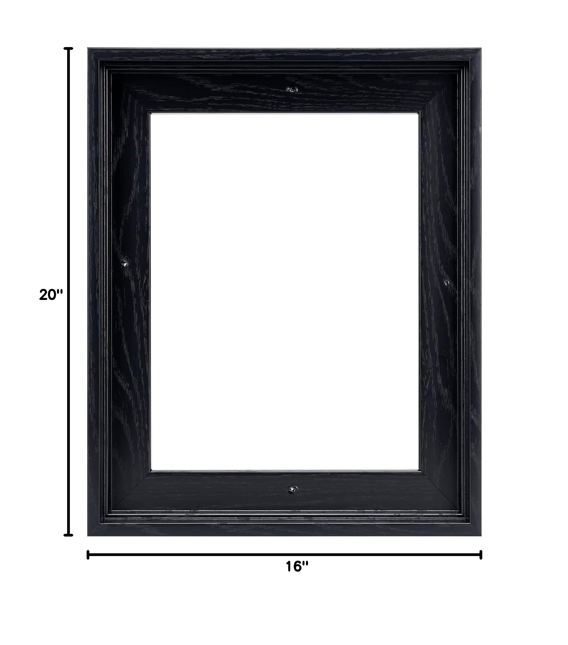 2 Pack Black Canvas Floater Frames 16
