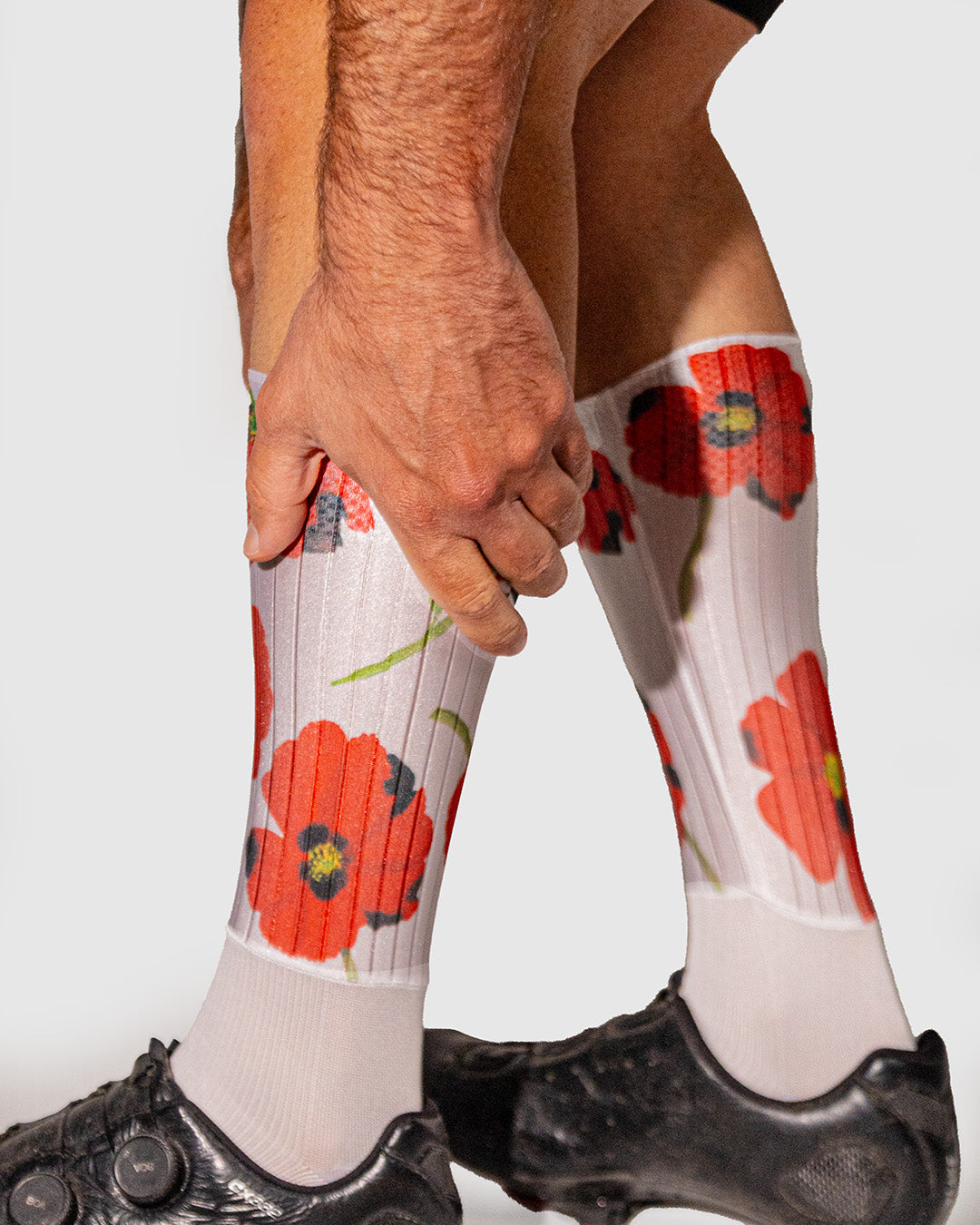 Breathable Red Poppies Aero Socks for Running & Hiking - Lightweight Athletic Socks for Men & Women - Perfect for Sports, Gym & Outdoor Activities