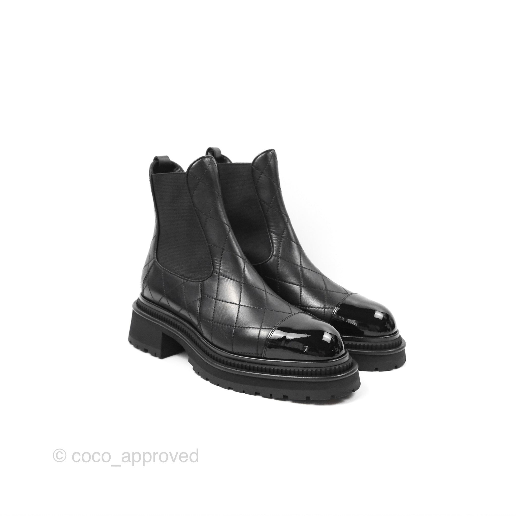 Chanel Quilted Black Leather Ankle Boots Women's Size 39 - Stylish & Comfortable for Casual Outings & Evening Events