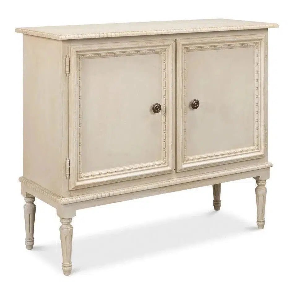 2-Door Sideboard Cabinet - Bright Lime & White Finish - Perfect for Living Room, Dining Room, or Entryway Storage