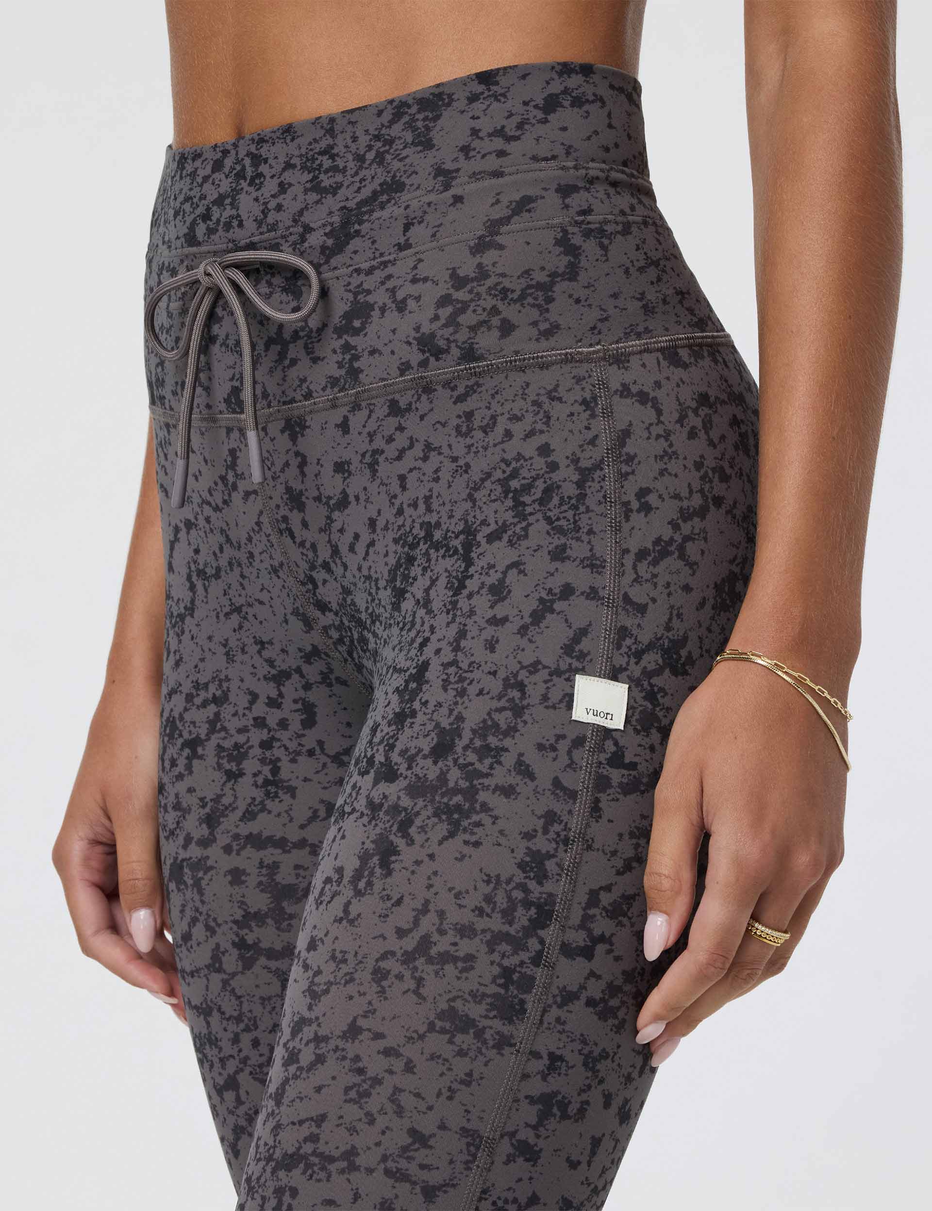 High Waist Yoga Pants for Women - Chia Stucco Print Leggings for Workout, Running & Lounge Wear | Comfortable Stretchy Daily Wear