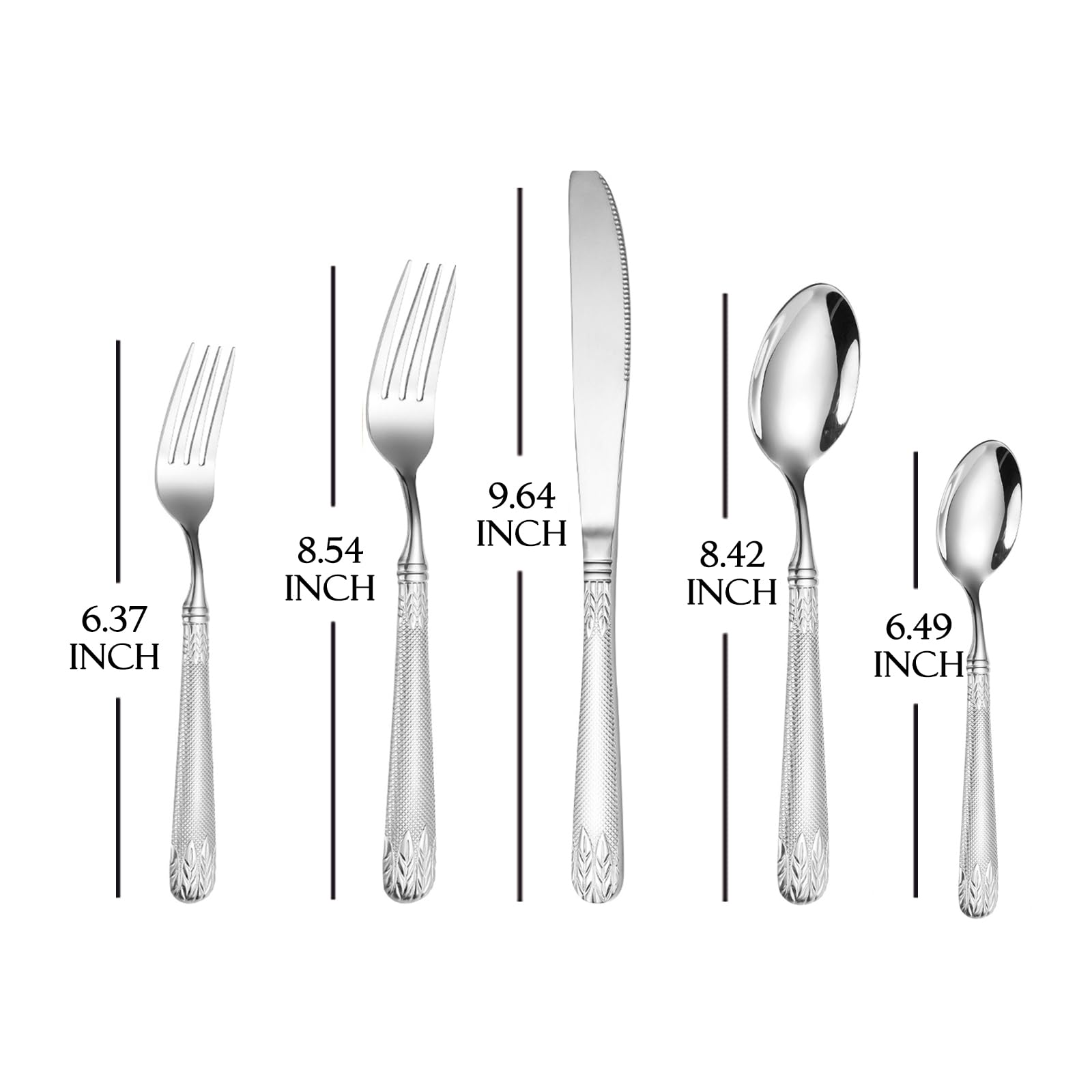 **16-Piece Stainless Steel Silverware Set for 4 - Vintage Wheat Ears Embossed Flatware Set with Spoons & Forks | Dishwasher Safe | Elegant Dining, Dinner Parties, Home & Kitchen Essentials**