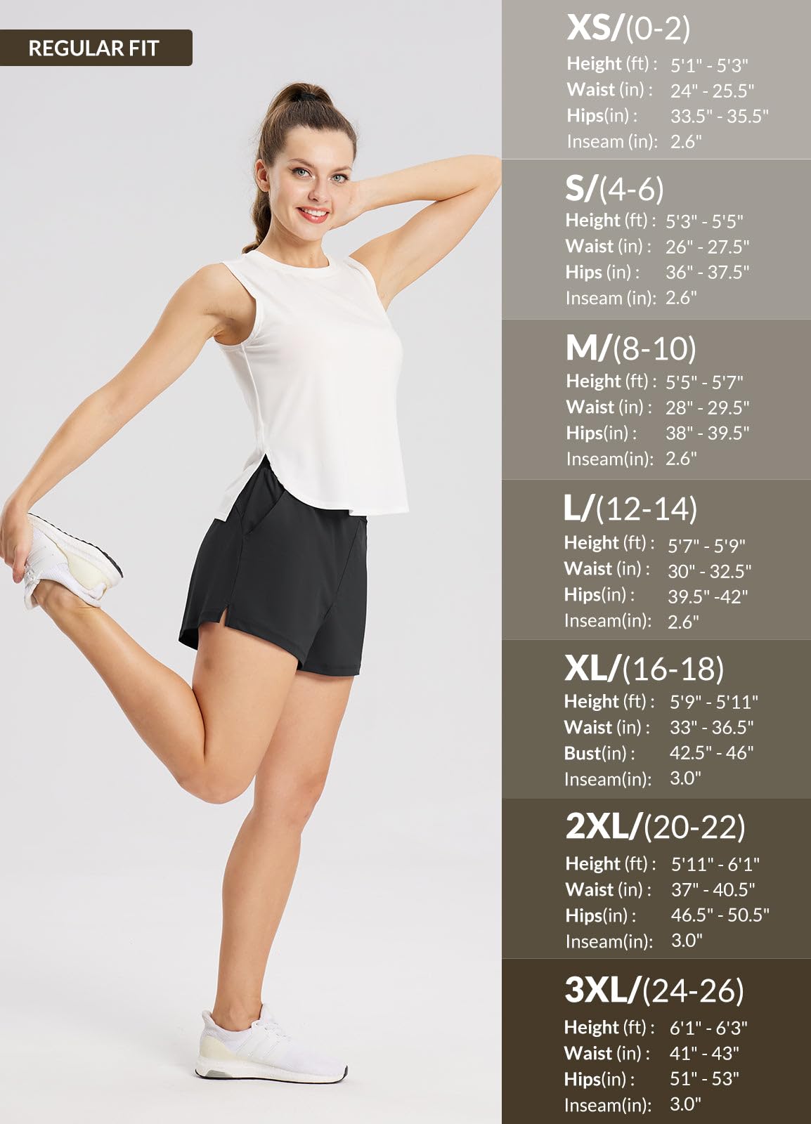 Baleaf Women's High Waist Running Shorts 2.5
