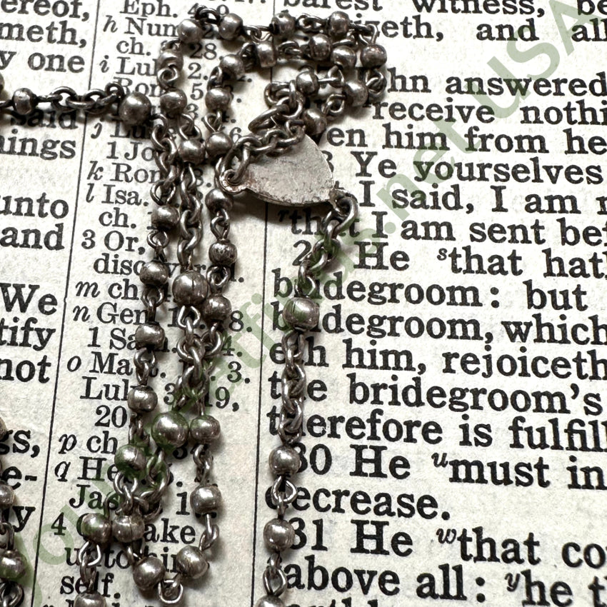 Vintage Mexican Alpaca Silver Bible Rosary Case Pendant - Religious Jewelry for Prayer & Protection - Perfect for Church, Gifts & Spiritual Occasions