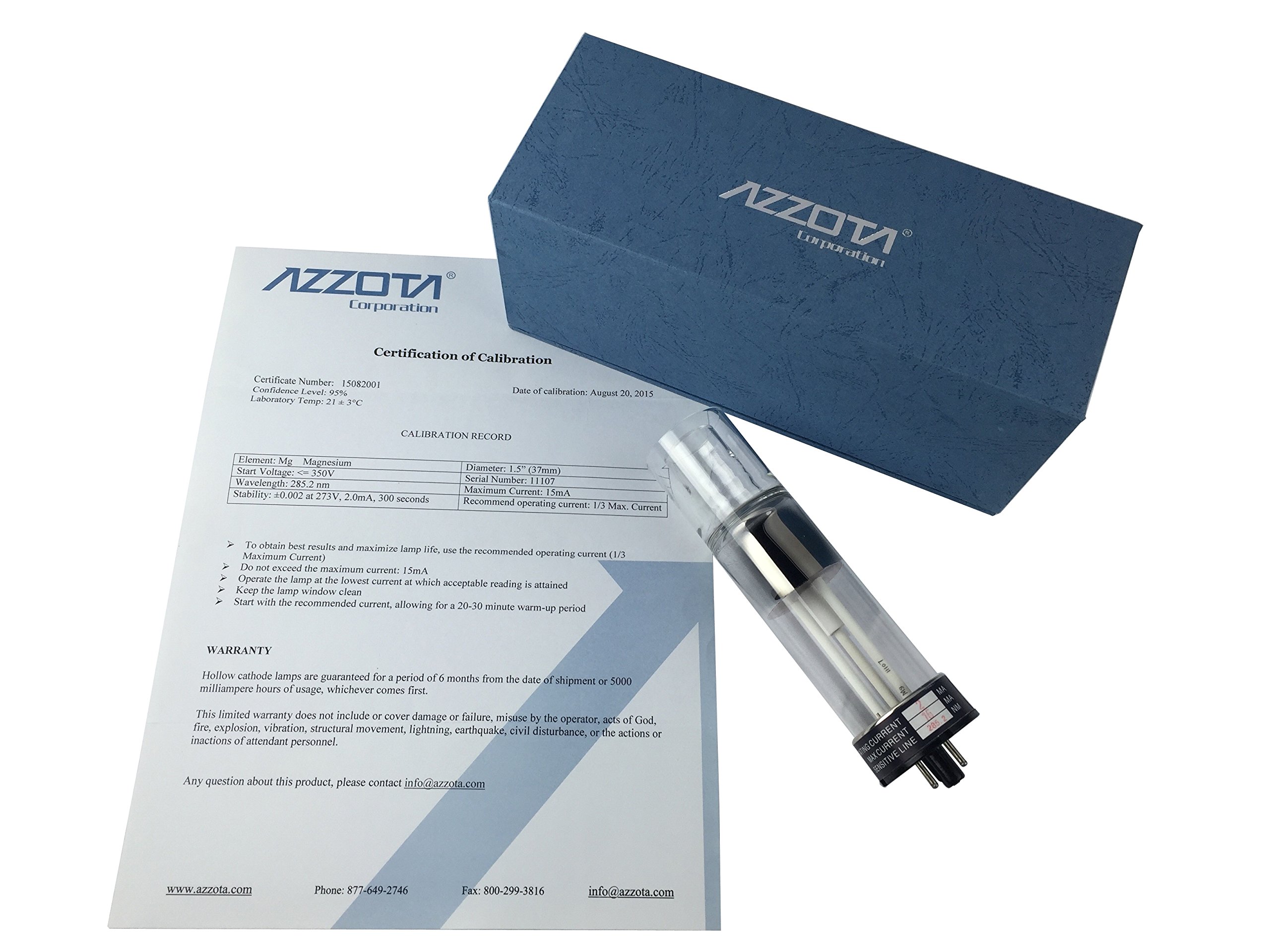 Potassium Hollow Cathode Lamp - K Single Element Lamp with 2 Pin Socket, 766.5 nm Wavelength, 10mA Max Current - Ideal for Atomic Absorption Spectroscopy & Laboratory Analysis