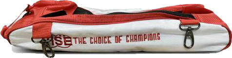 Vise Attachable Shoe Bag - Durable 3 Ball Tote Organizer in White/Red - Perfect for Golf, Tennis & Sports Equipment Storage