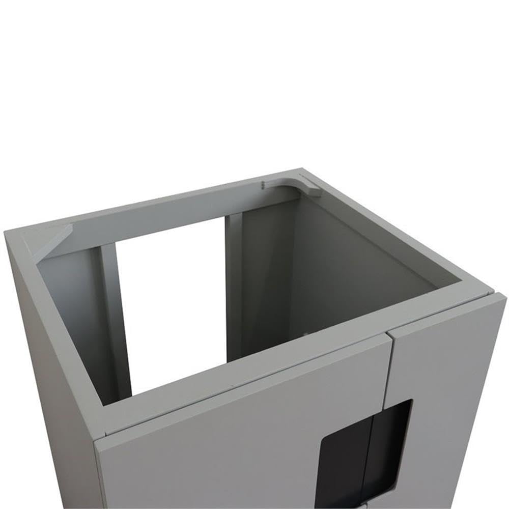 Kolb 24 Inch Single Sink Bathroom Vanity in Light Gray - Solid Wood Cabinet Only for Modern Home & Powder Room Decor