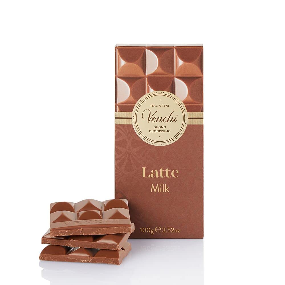 Venchi Premium Milk Chocolate Bar, 2.75 oz (78g) - Gluten Free, Rich & Creamy Italian Chocolate - Perfect for Gifts, Desserts & Snacking