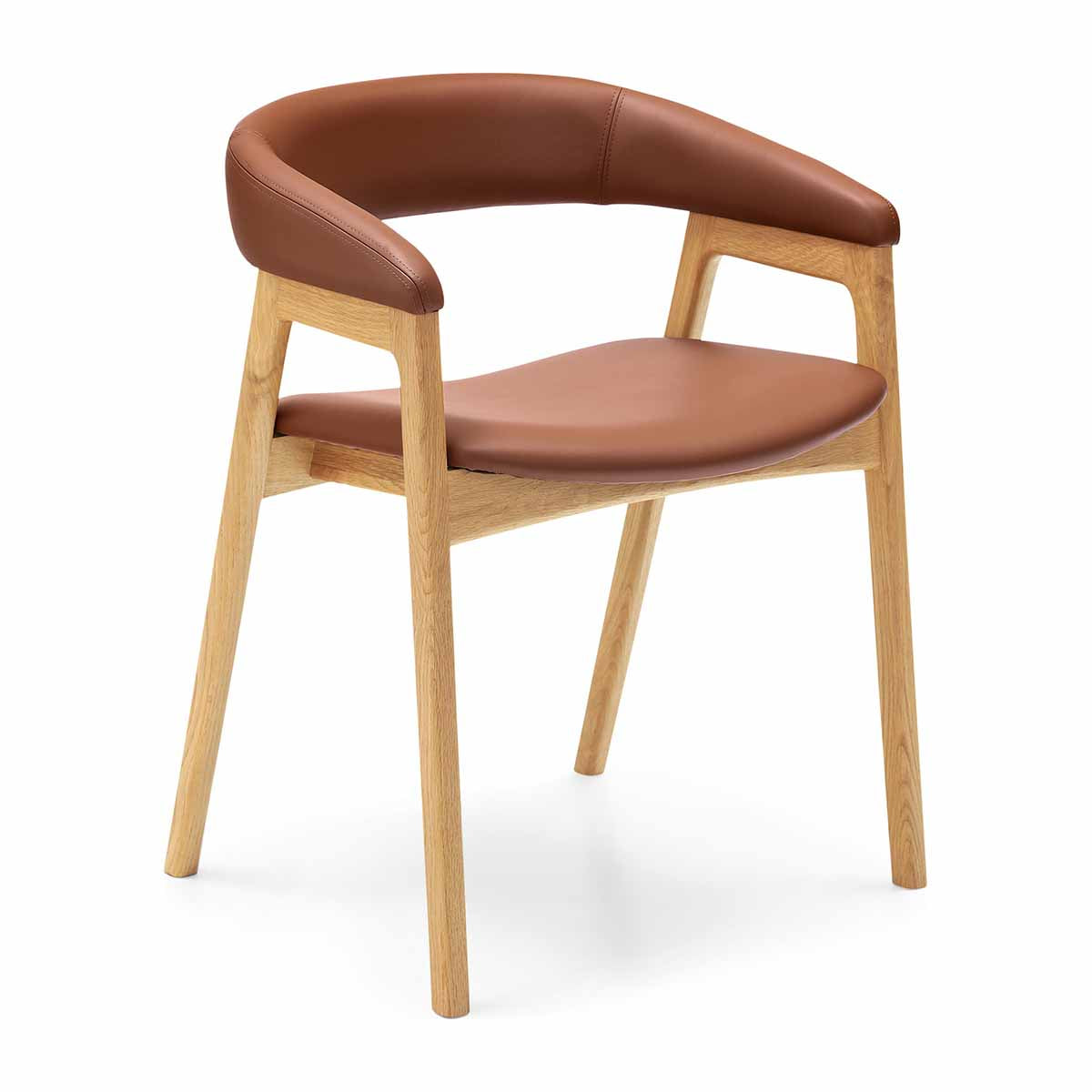 Concorde Leather Dining Arm Chair - Premium Genuine Leather Upholstered Dining Room Chair for Kitchen, Dining Table, and Home Decor - Comfortable & Stylish Seating for Family Meals and Entertaining Guests