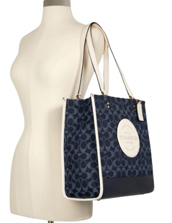 Coach Dempsey Signature Jacquard Patch Tote Bag - Stylish & Spacious Handbag for Work, Travel & Everyday Use