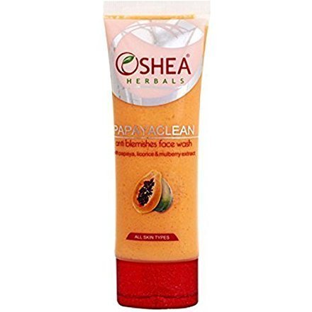 Oshea Herbals Papayaclean Anti Blemishes Face Wash 80gm - Gentle Exfoliating Cleanser for Acne & Dark Spots - Perfect for Daily Skincare Routine & Sensitive Skin Care