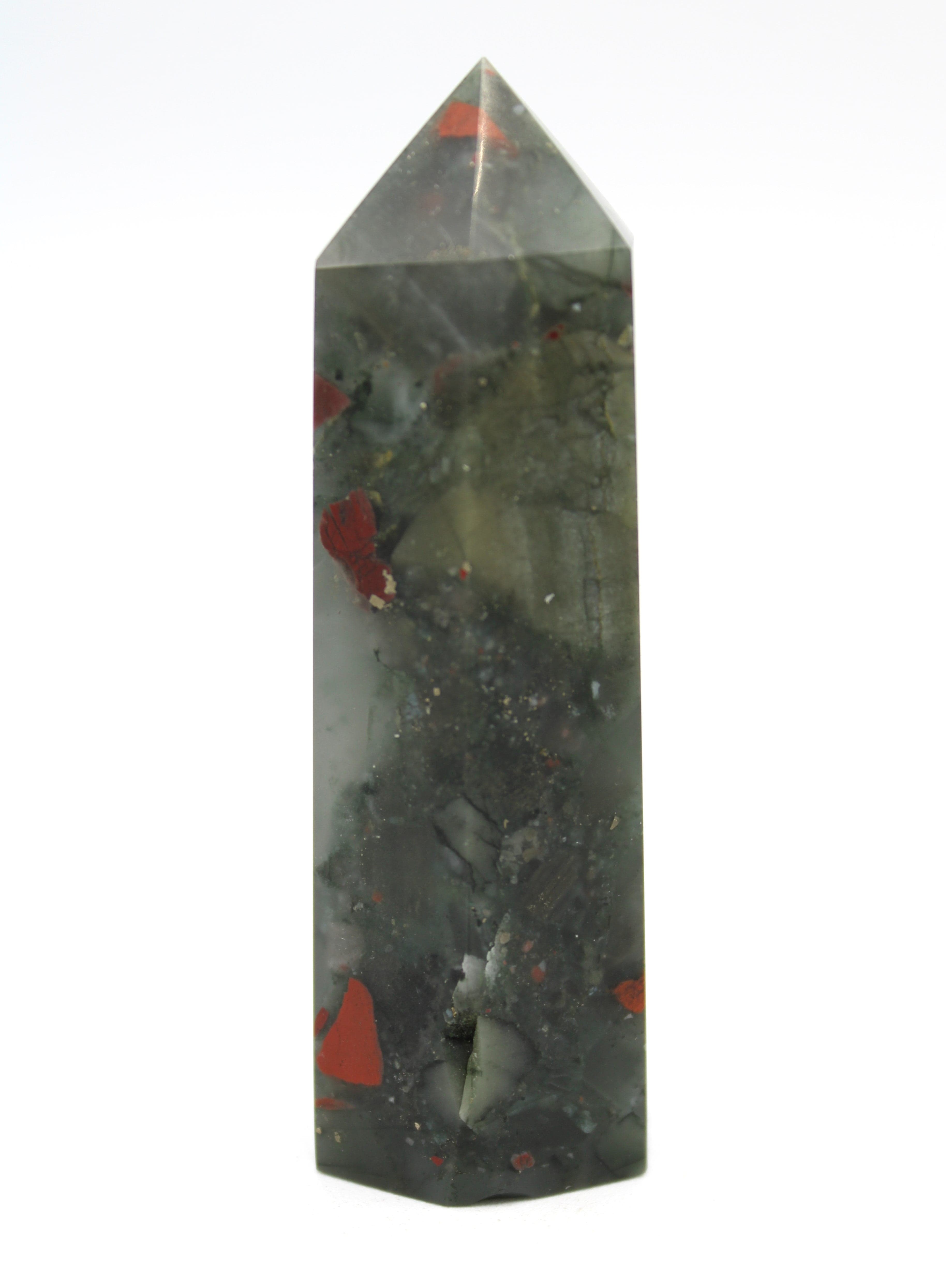 Natural Bloodstone Crystal Tower - Healing Stone for Meditation, Energy Cleansing & Home Decor - Perfect for Yoga, Reiki & Spiritual Practices