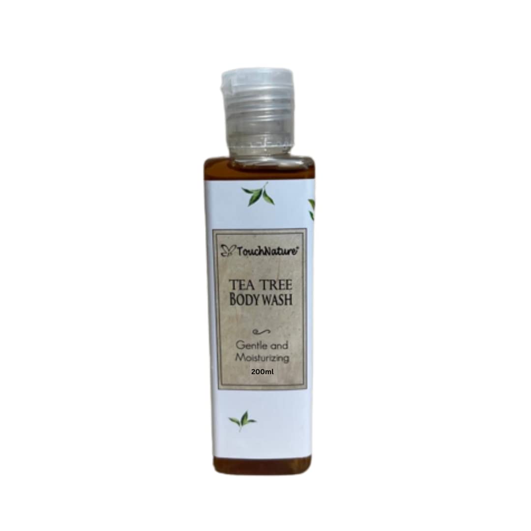 Organic Tea Tree Pure Liquid Castile Soap - Natural Body Wash for Face, Hands & Skin | Gentle Moisturizing Cleanser | 200ml | Perfect for Sensitive Skin & Daily Hygiene Routine