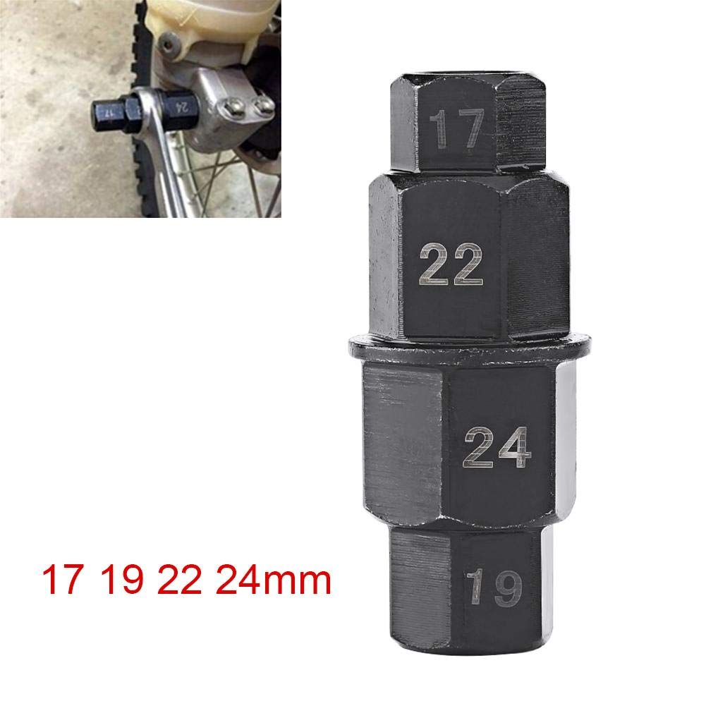 1050 Tiger Front Spindle Tool - Motorcycle Wheel Removal Tool for 17mm, 19mm, 22mm, 24mm Axle Hex Spindle - Heavy Duty Motorcycle Maintenance & Repair Tool for Front Wheel Service