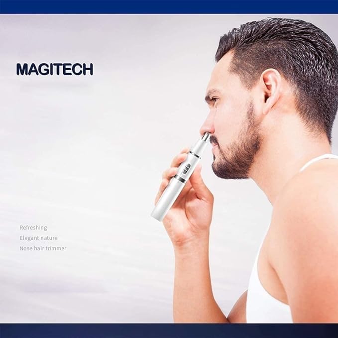 Premium Nose Hair Trimmer for Men - Dual Sided Precision Blades for Nose, Ears & Eyebrows Grooming - Waterproof & Painless Personal Care Tool for Home, Travel & Grooming Kit