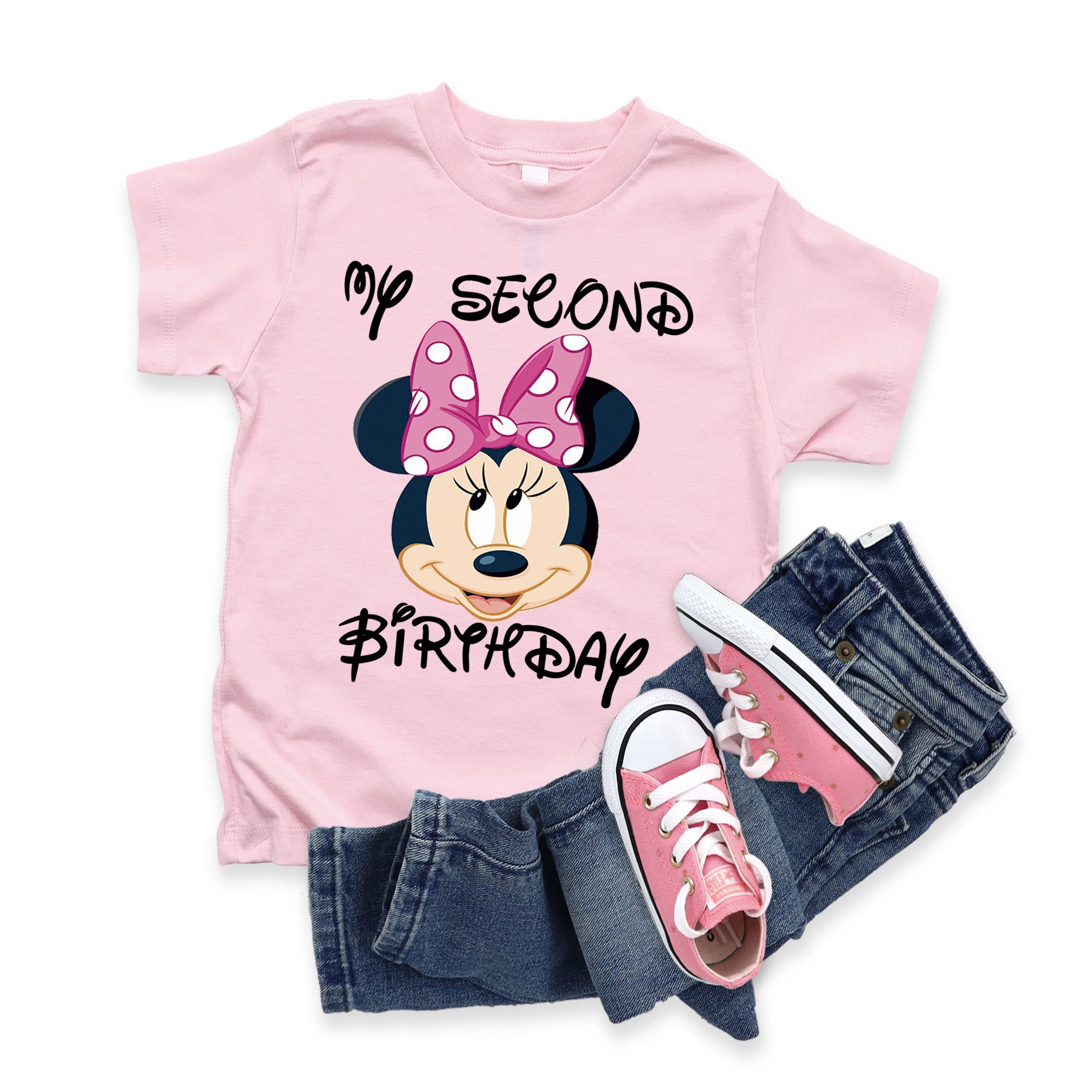 Minnie Mouse Birthday Shirt for Girls - 2nd & 3rd Birthday Outfit - Oh Twodles Toddler Girl's Top (2T) - Perfect for Birthday Parties & Disney Theme Events