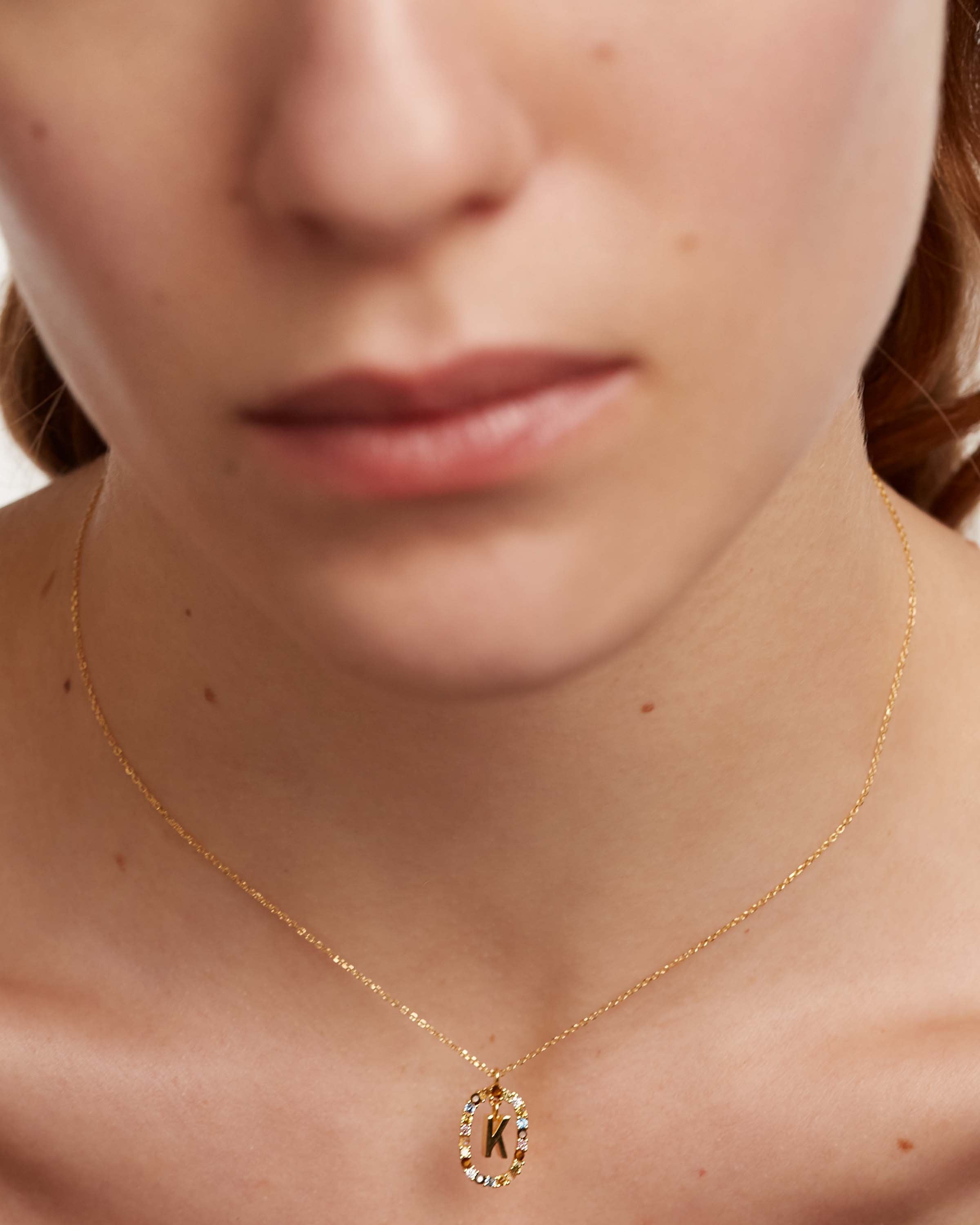 Letter K Necklace - Personalized Initial Pendant for Women & Girls - Elegant Gold & Silver Jewelry Gift for Birthday, Christmas & Valentine's Day | Perfect for Everyday Wear, Special Occasions & Layering