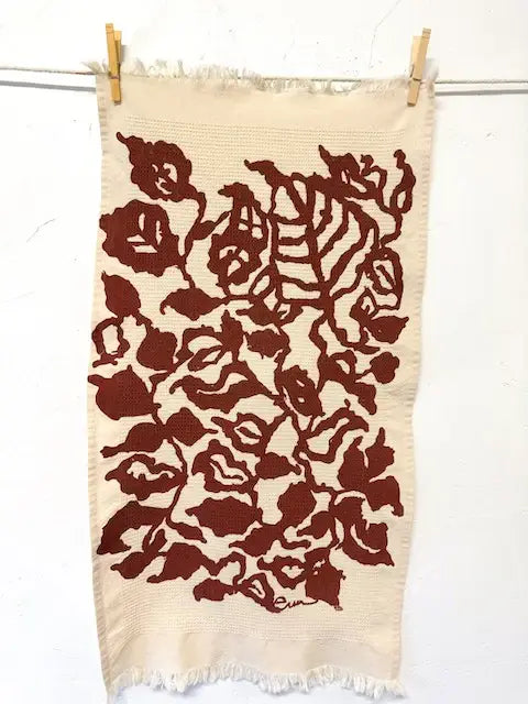 Erin Flett Organic Cotton Tea Towel Set - 2-Pack Earthy Tone Kitchen Towels for Drying Dishes, Decor & Gift Giving