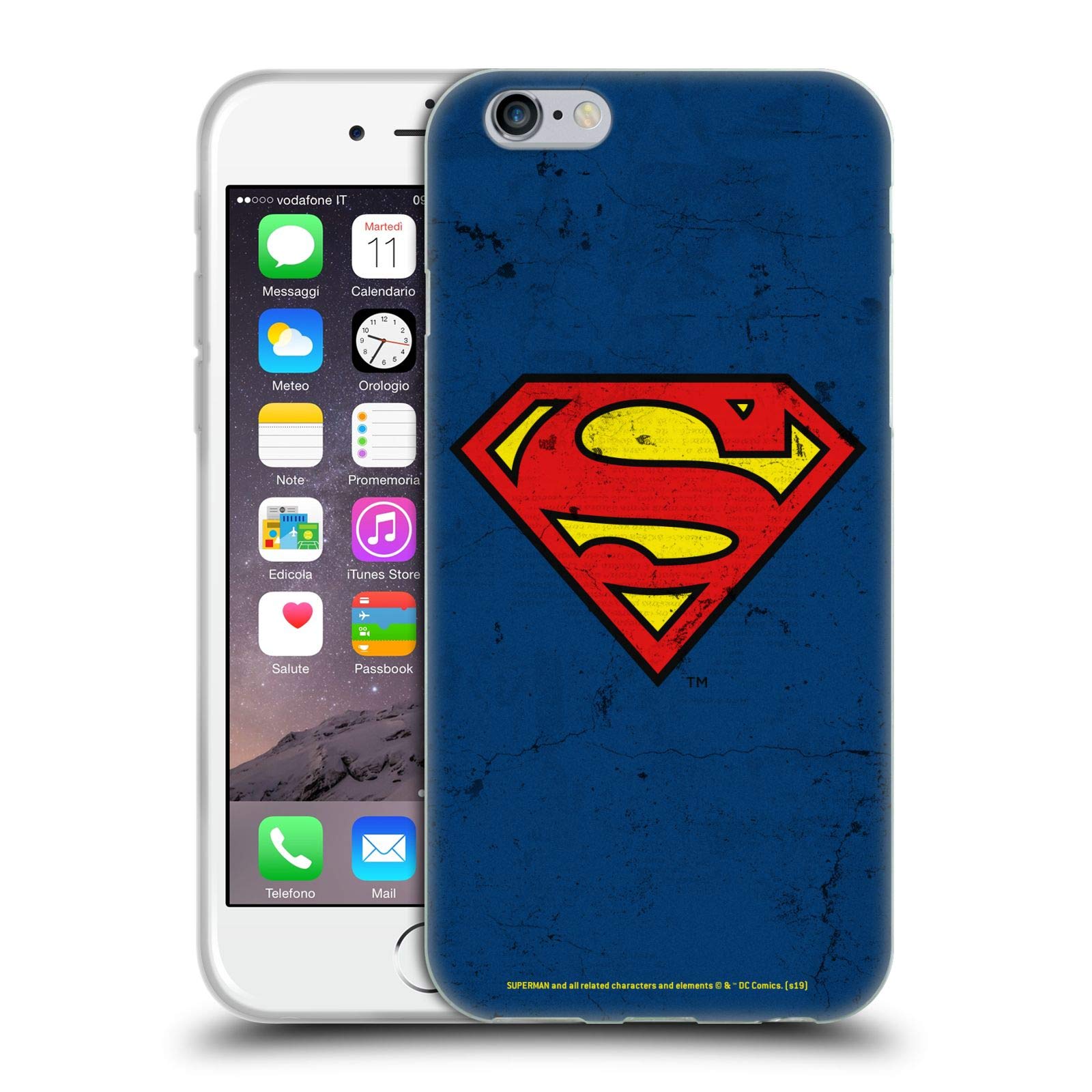 Officially Licensed Superman DC Comics Distressed Look Soft Gel Case for Apple iPhone 6/6s - Durable Protection with Superhero Style - Perfect for Fans, Daily Use & Gift Giving