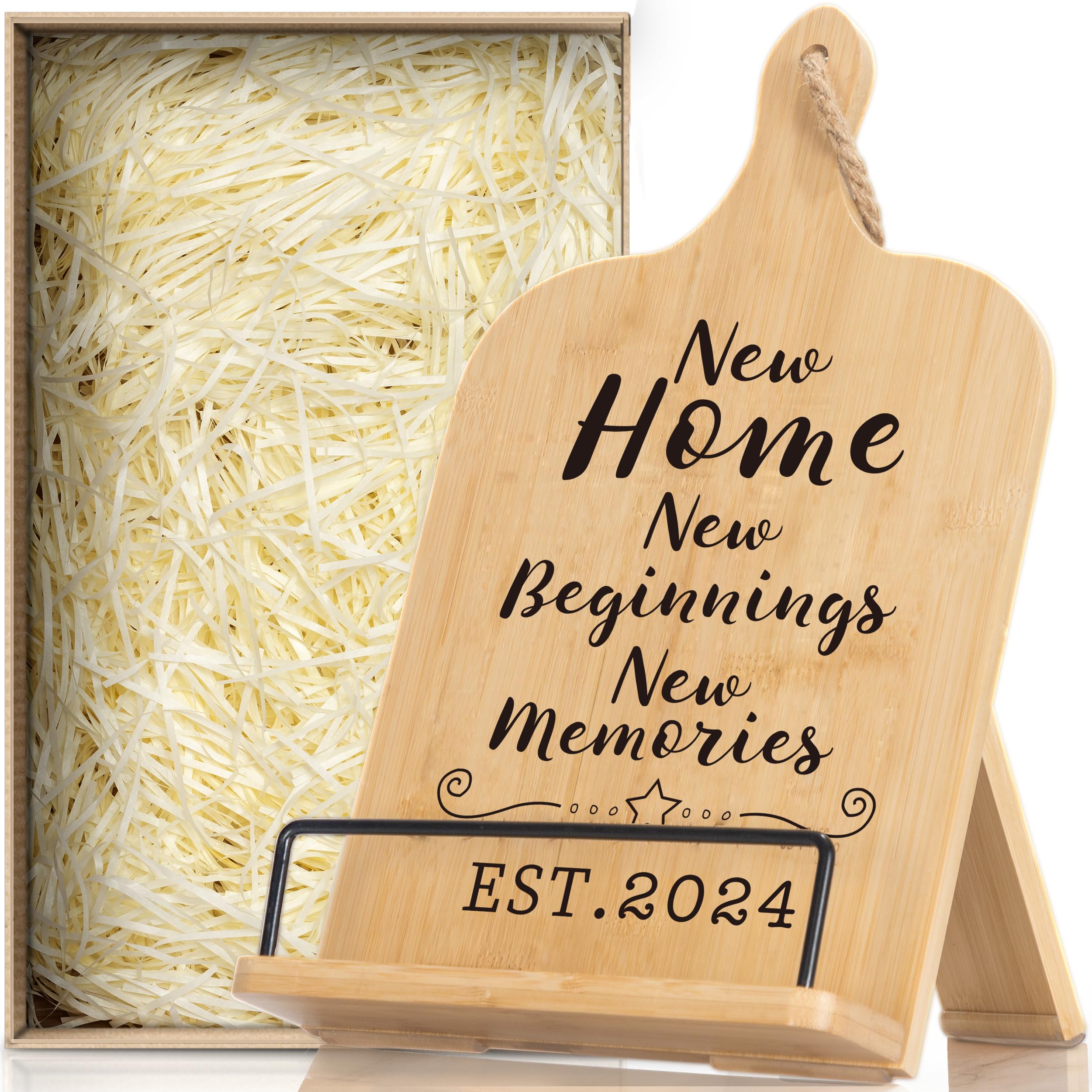 New Home Gift Cookbook Stand - Perfect Housewarming & Kitchen Gift for Women - Ideal for Cooking & Recipe Display