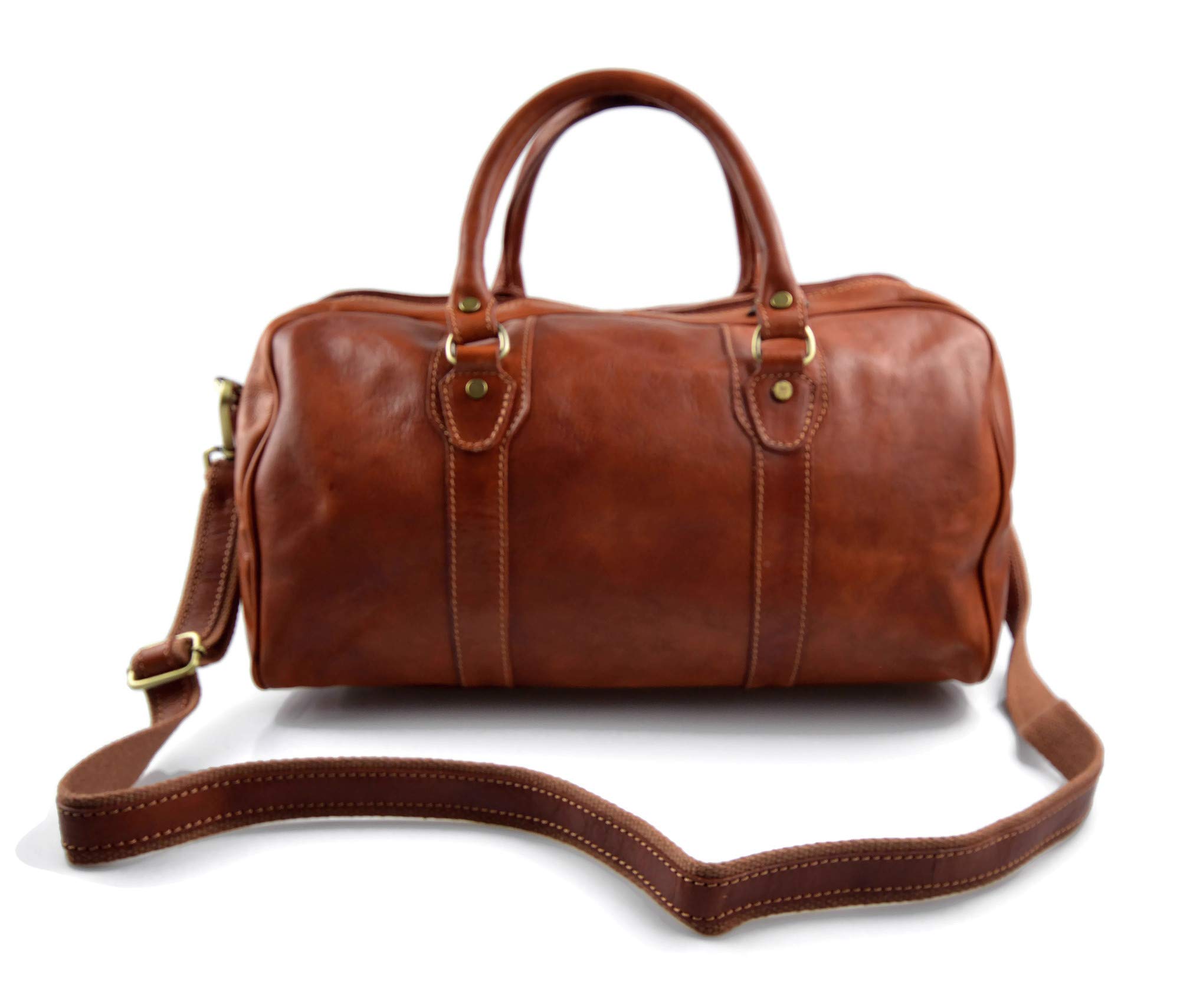 Premium Italian Genuine Leather Duffle Bag for Men & Women - Handcrafted Travel Bag, Overnight Weekender, Carry-On Cabin Luggage - Perfect for Business Trips, Weekend Getaways & Air Travel