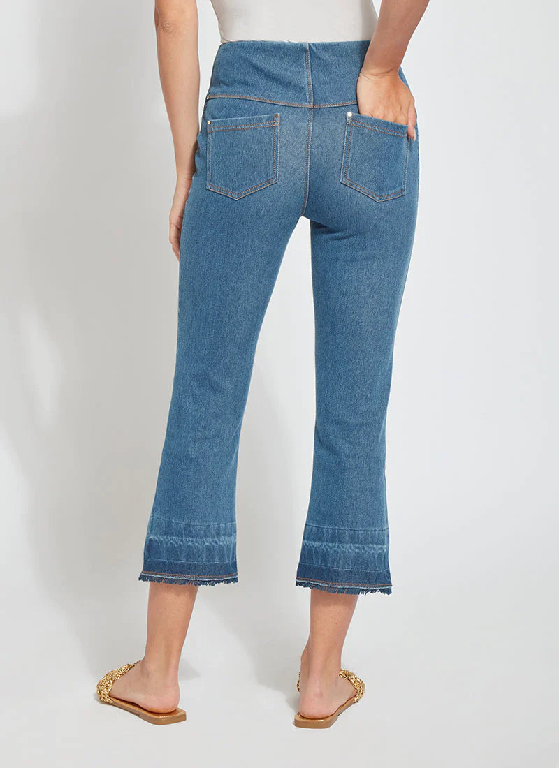 Daria Gradient Hem Denim Jeans - Mid Wash Distressed Denim Pants for Women | Casual Streetwear & Everyday Outfits