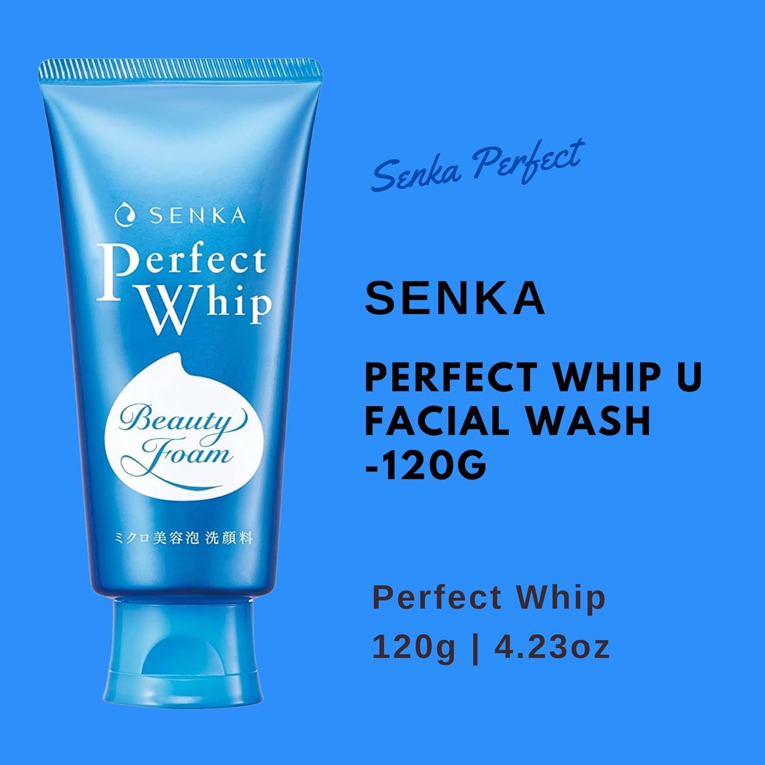 Senka Perfect Whip Facial Cleanser with Blotting Papers Set (120g) | Deep Cleansing & Oil Control for Oily & Combination Skin | Daily Skincare Routine