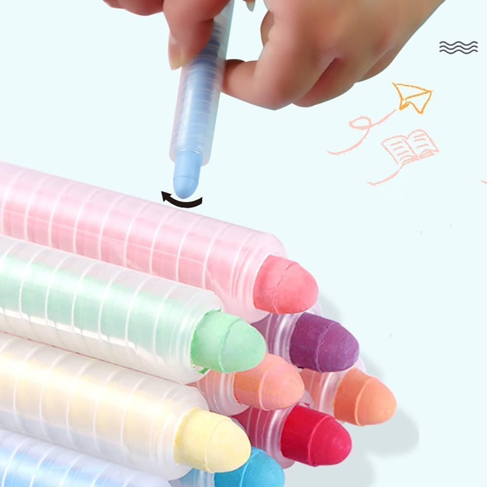 10Pcs Clear Plastic Chalk Holders - Adjustable Chalk Stick Covers for Drawing Boards, School & Office Supplies | Perfect for Classroom Teaching, Art Projects & Whiteboard Writing Correction