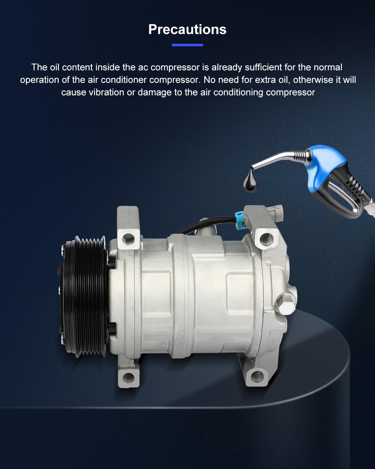 ECCPP AC Compressor for Chevrolet Express 1500/2500/3500 4.3L (2003-2009) - Fast Cooling Air Conditioning Compressor Replacement - Perfect for Summer Road Trips & Hot Weather Driving