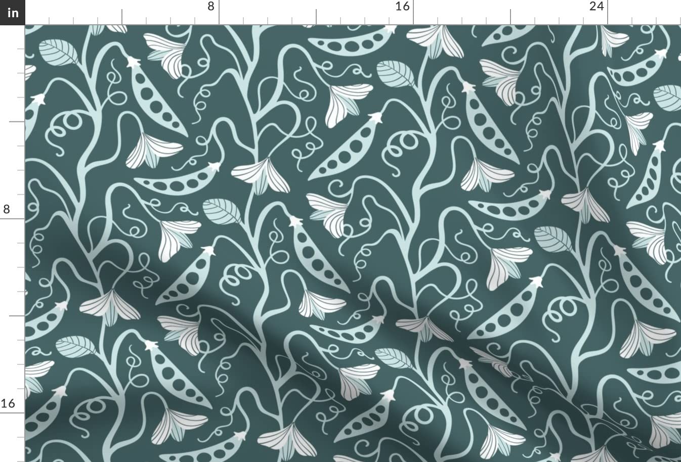 Sweet Pine Mint Floral Printed Minky Fabric by The Yard - White & Green Home Decor Fabric for Sewing Baby Blankets, Quilt Backing, Plush Toys & DIY Projects | Soft & Durable Fabric for Nursery Decor, Crafting & Upholstery