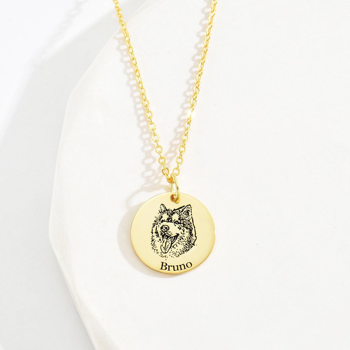 Custom Pet Portrait Necklace - Memorial Jewelry Gift for Pet Lovers, Dog & Cat Owners - Perfect for Daily Wear & Special Occasions