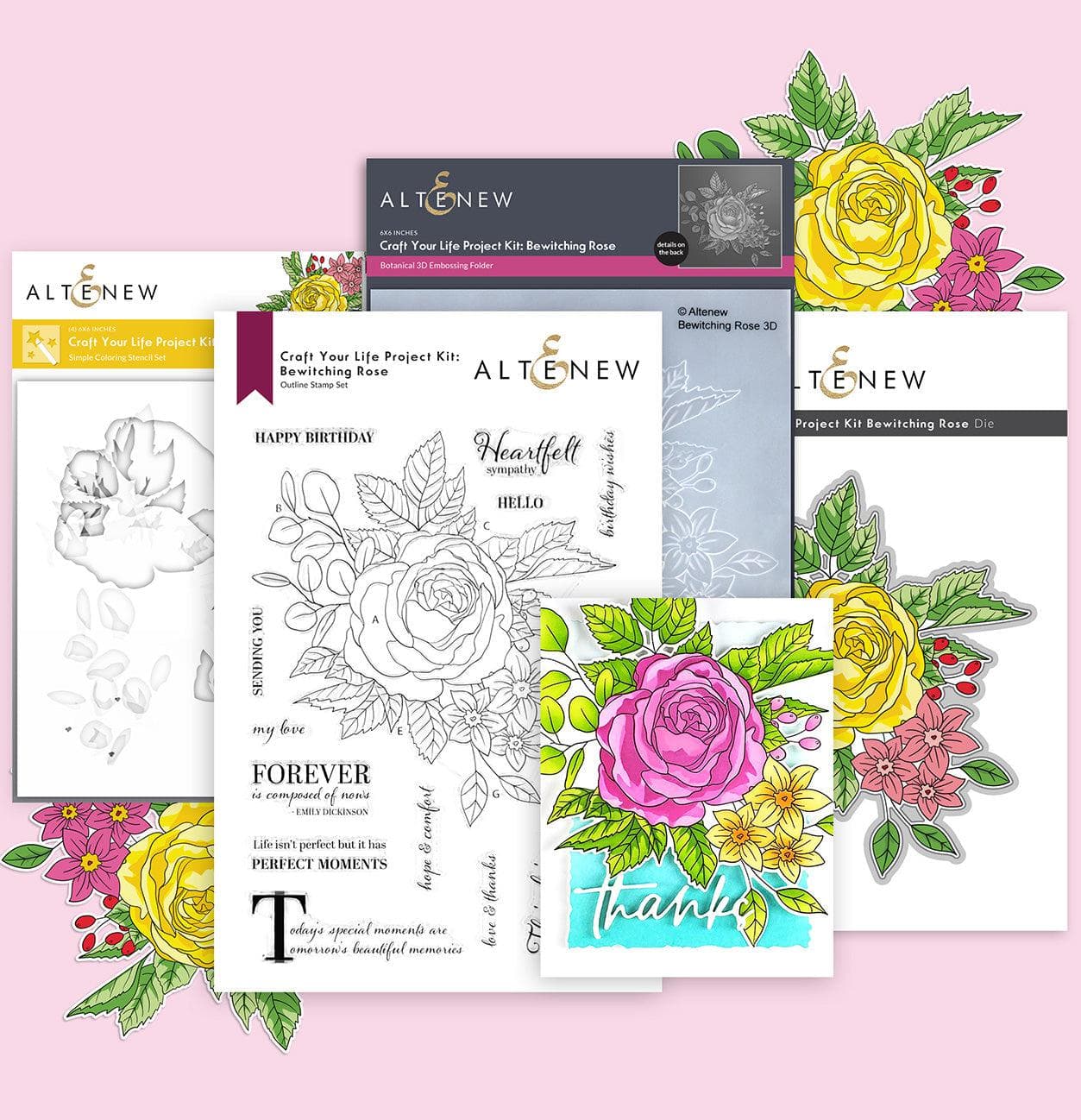 DIY Craft Your Life Project Kit - Bewitching Rose Floral Arrangement Set for Home Decor, Wedding, Party & Gift Giving
