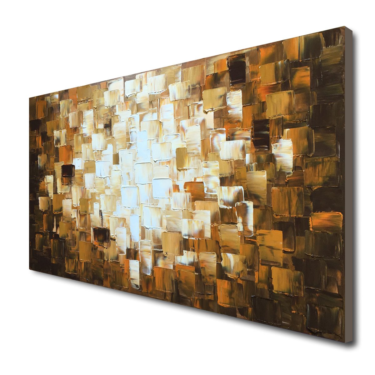 Large Textured Abstract Wall Art - Modern Oil Painting on Canvas - Handmade Home Decor for Living Room, Bedroom & Office - Unique Wall Hanging Picture for Contemporary Interior Design