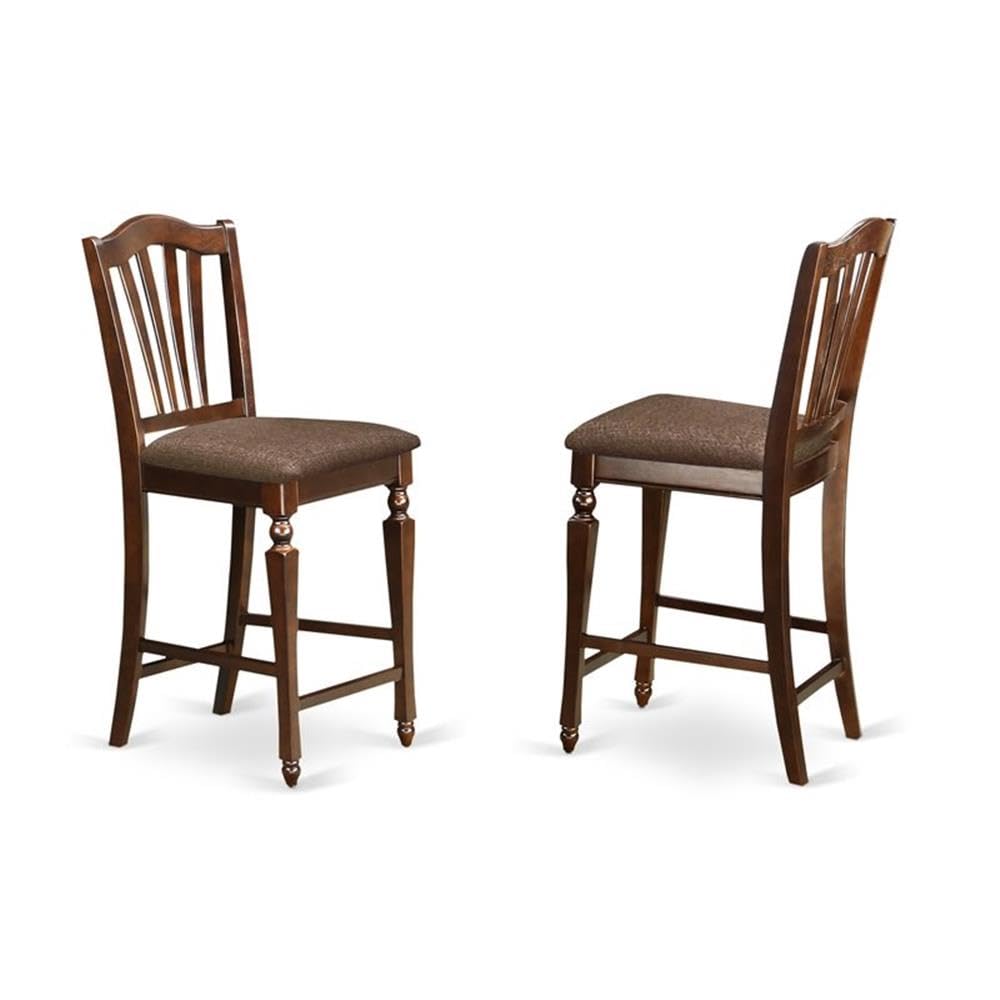6-Piece Extendable Farmhouse Dining Set - Square Rustic Mahogany Table with Upholstered Chairs for Small Spaces | Perfect for Kitchen, Dining Room & Compact Apartments | Ideal for Family Dinners, Entertaining Guests & Cozy Meals